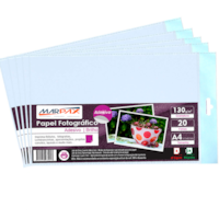 Papel Fotográfico Adesivo 130g A4 210X297mm Marpax 400fls