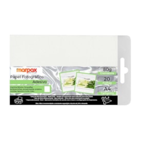 Papel Fotográfico Adesivo 80g A4 210X297mm Marpax 20fls