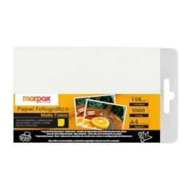 Papel Fotográfico Matte Fosco 108g A4 210x297 Marpax 1000fls