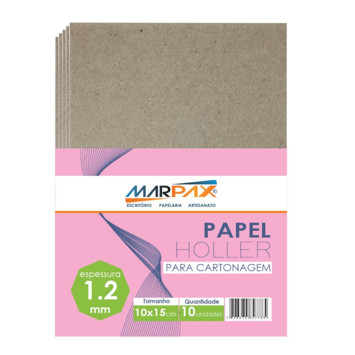 Papel Holler para Cartonagem 1,2mm 10x15cm Marpax com 10un
