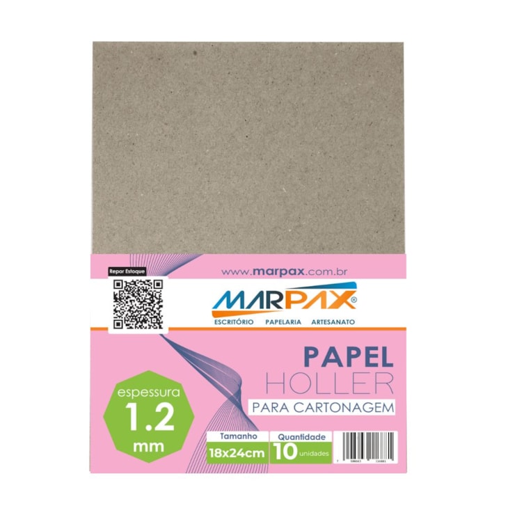 Papel Holler para cartonagem 1,2mm 18x24cm Marpax 10un