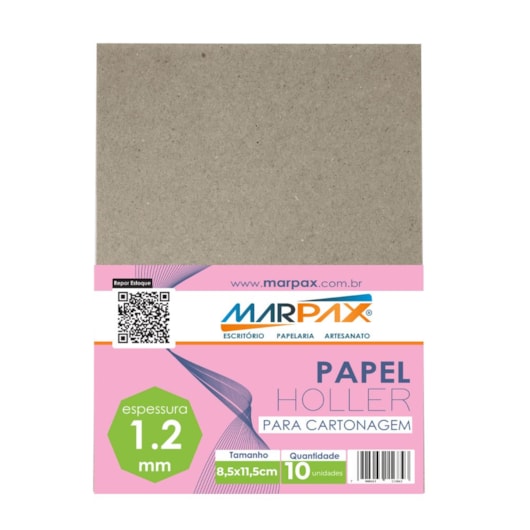 Papel Holler para cartonagem 1,2mm 8,5x11,5cm Marpax 10un