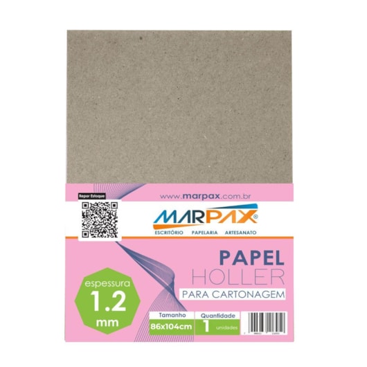 Papel Holler para cartonagem 1,2mm 86x104cm Marpax 01un
