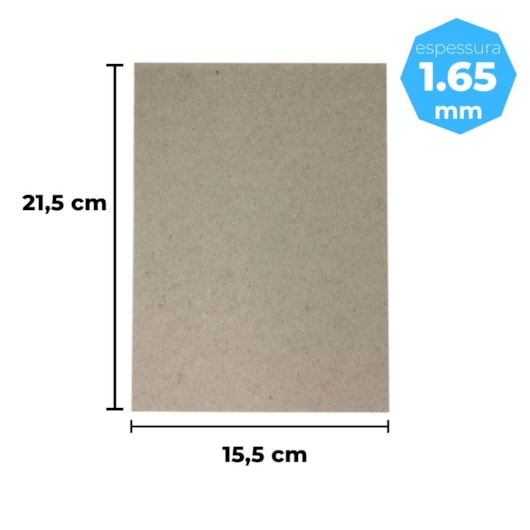 Papel Holler para cartonagem 1,65mm 15,5x21.5cm Marpax 10un