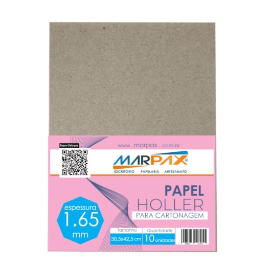 Papel Holler para cartonagem 1,65mm 30,5x42,5cm Marpax 10un