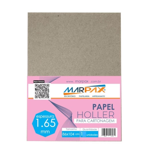 Papel Holler para cartonagem 1,65mm 86x104cm Marpax 01un