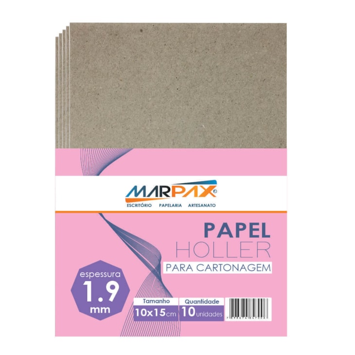 Papel Holler para Cartonagem 1,9mm 10x15cm Marpax com 10un