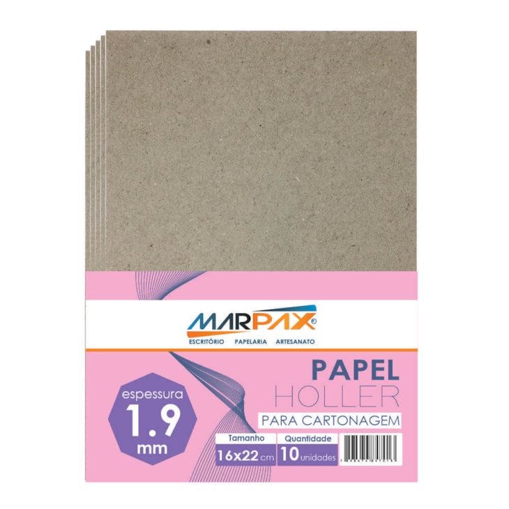 Papel Holler para Cartonagem 1,9mm 16x22cm Marpax com 10un