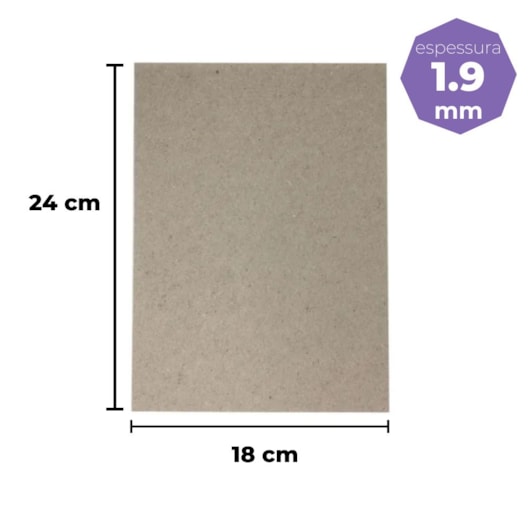 Papel Holler para cartonagem 1,9mm 18x24cm Marpax 10un