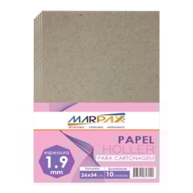 Papel Holler para Cartonagem 1,9mm 26x34cm Marpax com 10un