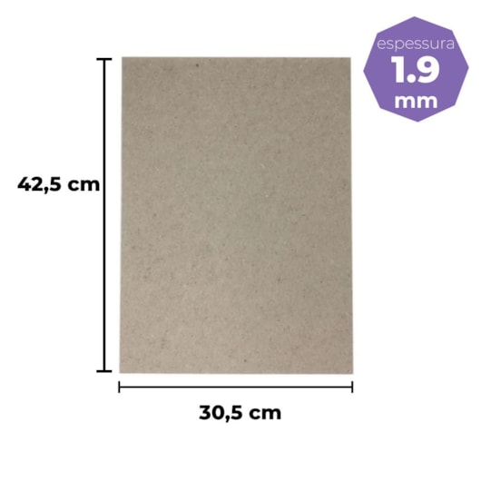 Papel Holler para cartonagem 1,9mm 30,5x42,5cm Marpax 10un
