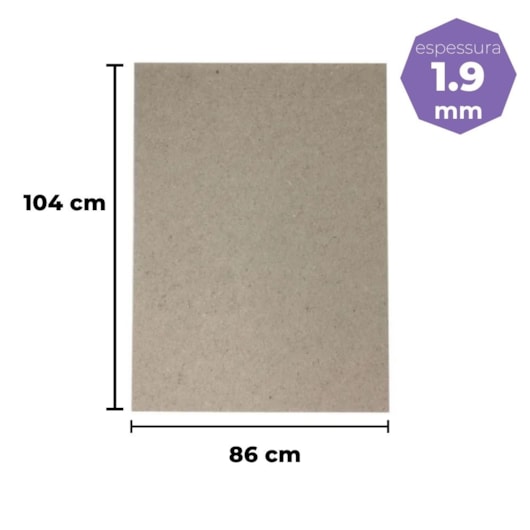 Papel Holler para cartonagem 1,9mm 86x104cm Marpax 01un
