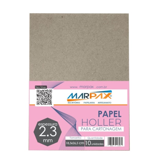 Papel Holler para cartonagem 2,3mm 18,5x26,5cm Marpax 10un