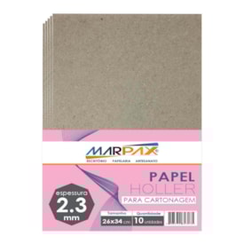 Papel Holler para Cartonagem 2,3mm 26x34cm Marpax com 10un