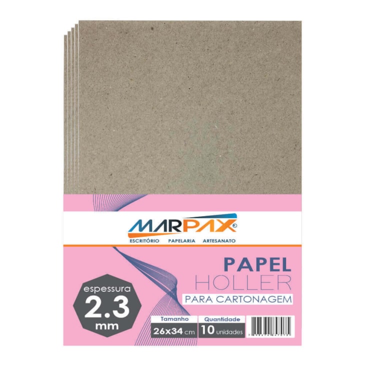 Papel Holler para Cartonagem 2,3mm 26x34cm Marpax com 10un