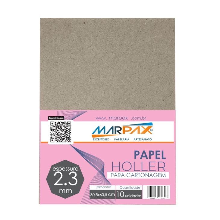Papel Holler para Cartonagem 2,3mm 30,5X60,5cm Marpax 10un