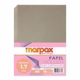 Papel Holler para Cartonagem A6 Cinza 1,65mm Marpax 10un
