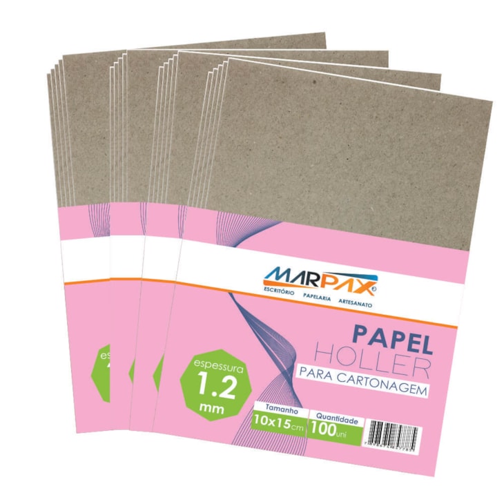 Papel Holler para cartonagem Marpax 1,2mm 10x15cm 100un