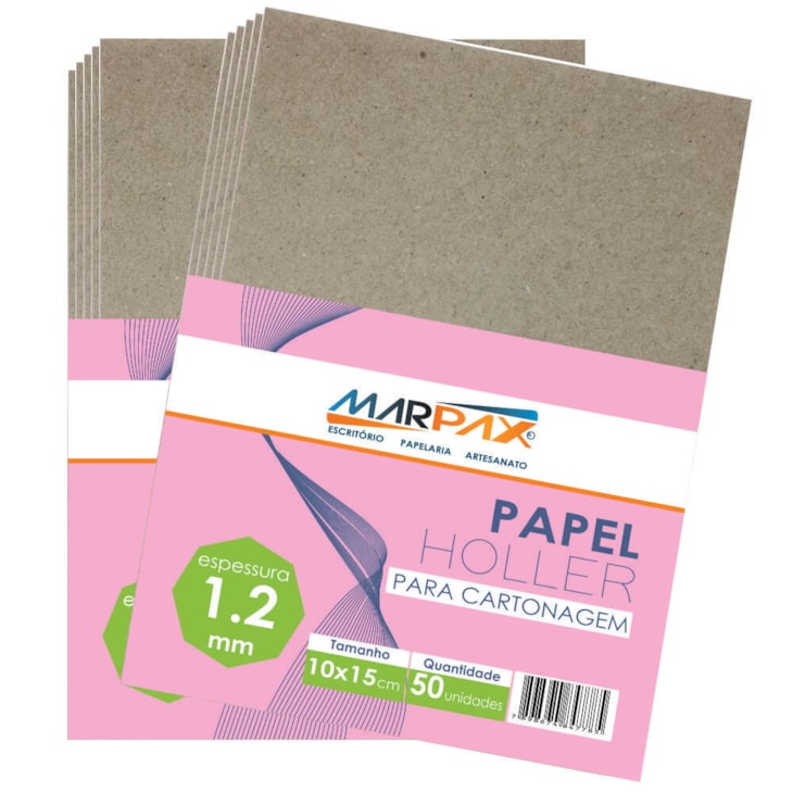 Papel Holler para Cartonagem Marpax 1,2mm 10X15cm com 50un
