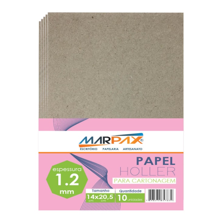 Papel Holler para cartonagem Marpax 1,2mm 14x20,5cm 10un