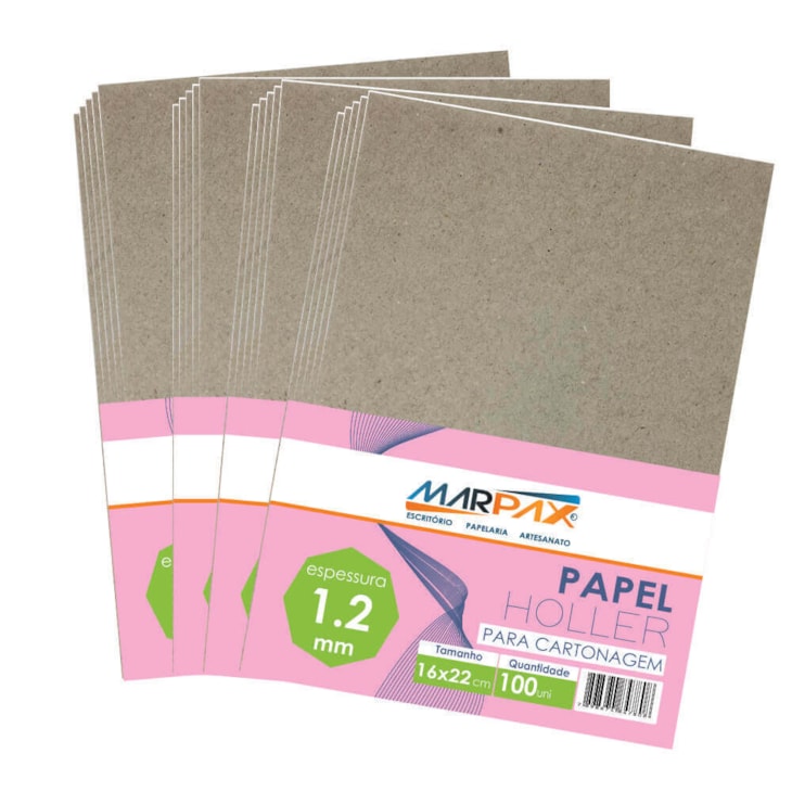 Papel Holler para cartonagem Marpax 1,2mm 16x22cm 100un