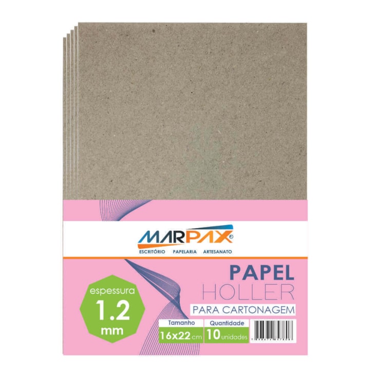 Papel Holler para cartonagem Marpax 1,2mm 16x22cm 10un