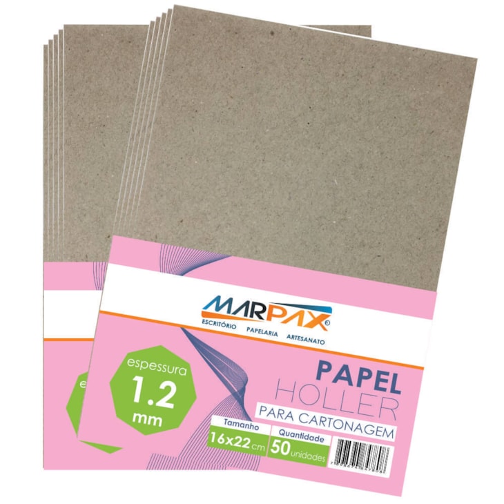 Papel Holler para Cartonagem Marpax 1,2mm 16X22cm com 50un