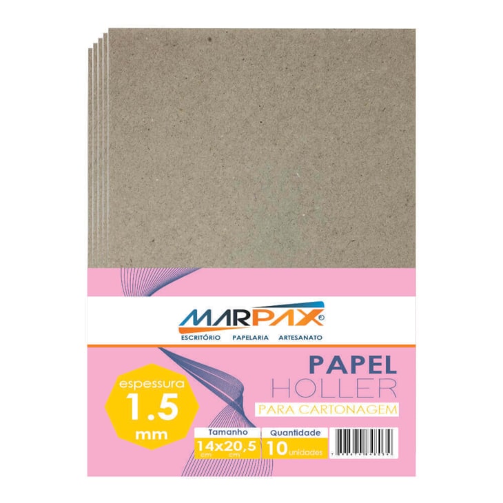 Papel Holler para cartonagem Marpax 1,5mm 14x20,5cm 10un