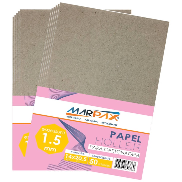 Papel Holler para cartonagem Marpax 1,5mm 14x20,5cm 50un