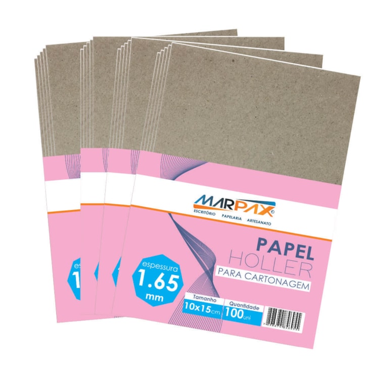Papel Holler para cartonagem Marpax 1,65mm 10x15cm 100un