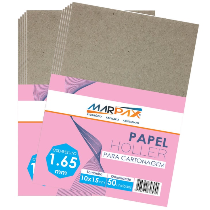 Papel Holler para cartonagem Marpax 1,65mm 10x15cm 50un