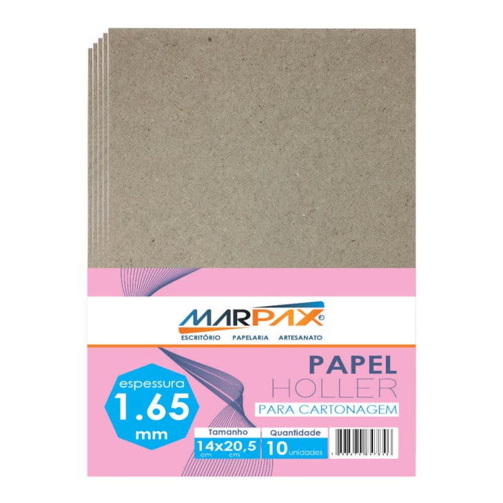 Papel Holler para cartonagem Marpax 1,65mm 14x20,5cm 10un