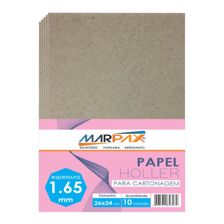 Papel Holler para cartonagem Marpax 1,65mm 26x34cm 10un