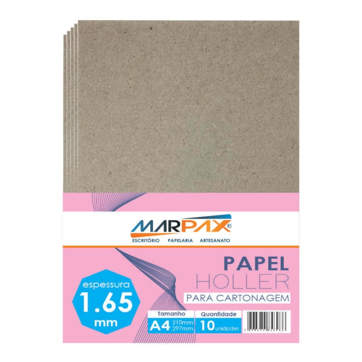 Papel Holler para cartonagem Marpax 1,65mm A4 210x297mm 10un