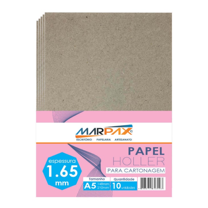 Papel Holler para cartonagem Marpax 1,65mm A5 148x210mm 10un
