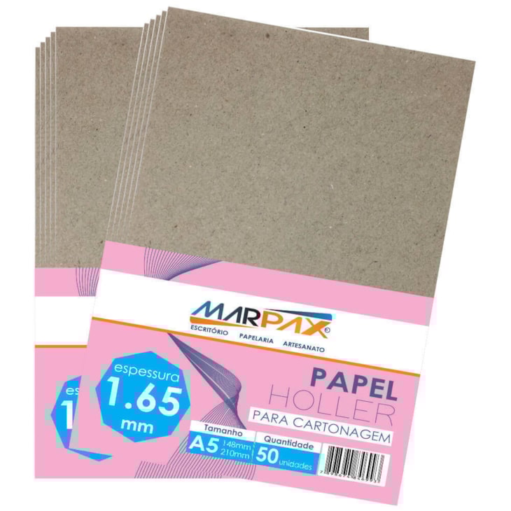 Papel Holler para cartonagem Marpax 1,65mm A5 148x210mm 50un