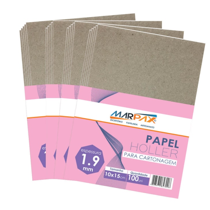Papel Holler para cartonagem Marpax 1,9mm 10x15cm 100un
