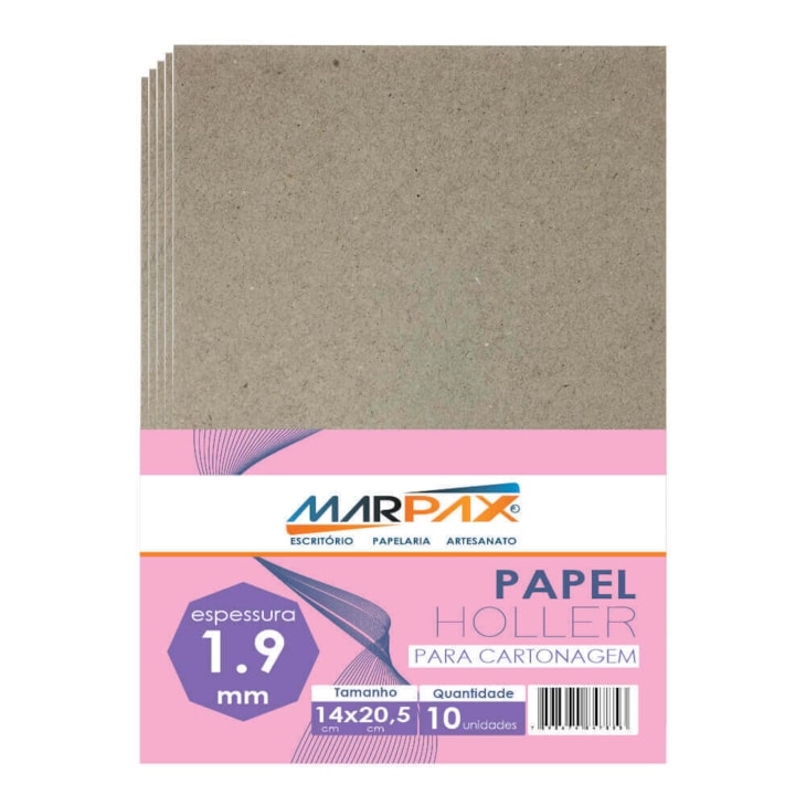 Papel Holler para cartonagem Marpax 1,9mm 14x20,5cm 10un