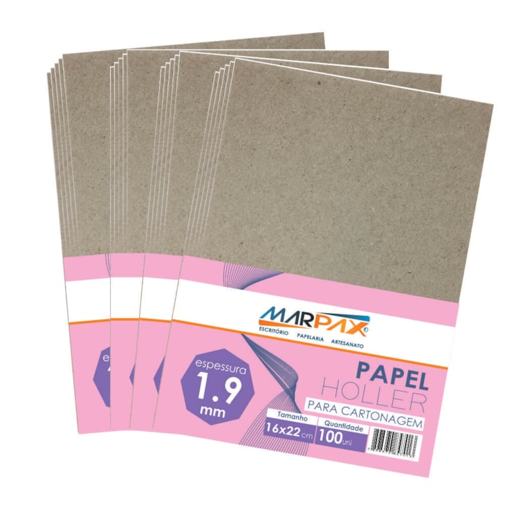 Papel Holler para cartonagem Marpax 1,9mm 16x22cm 100un
