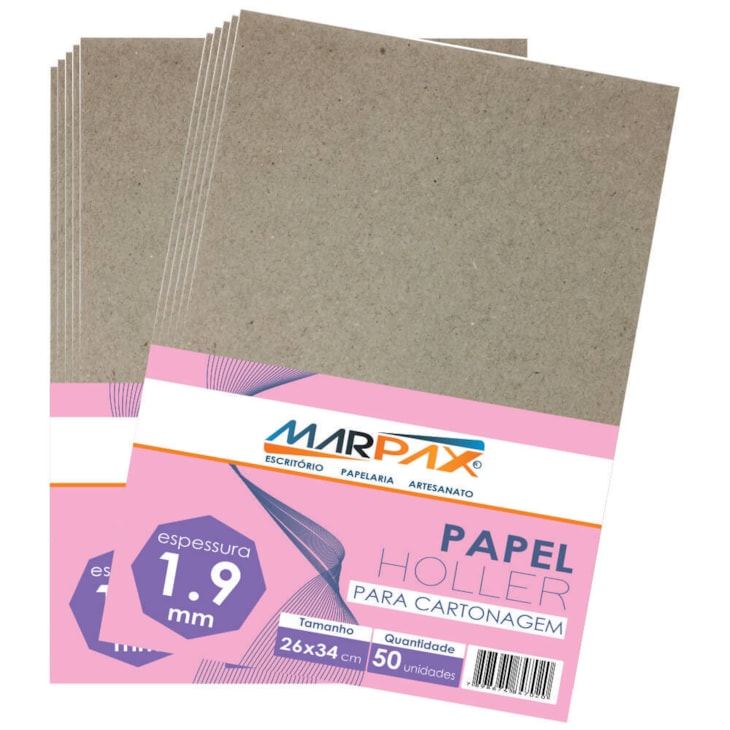 Papel Holler para Cartonagem Marpax 1,9mm 26X34cm com 50un