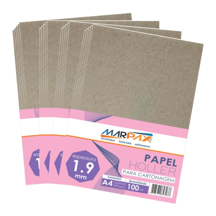 Papel Holler para cartonagem Marpax 1,9mm A4 210x297mm 100un