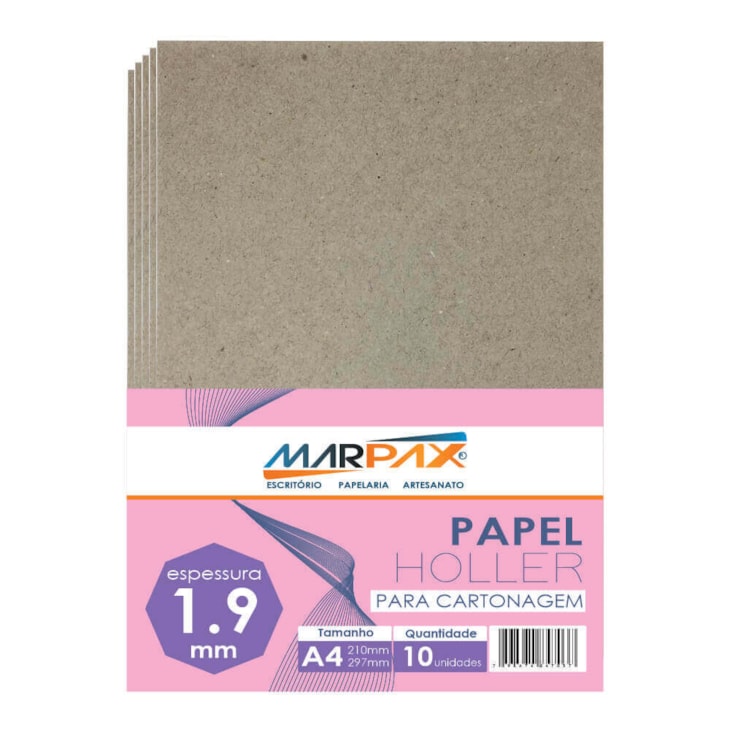 Papel Holler para cartonagem Marpax 1,9mm A4 210x297mm 10un