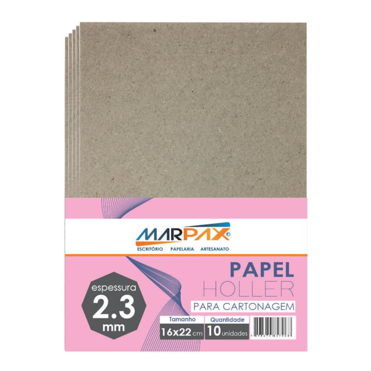 Papel Holler para cartonagem Marpax 2,3mm 16x22cm 10un