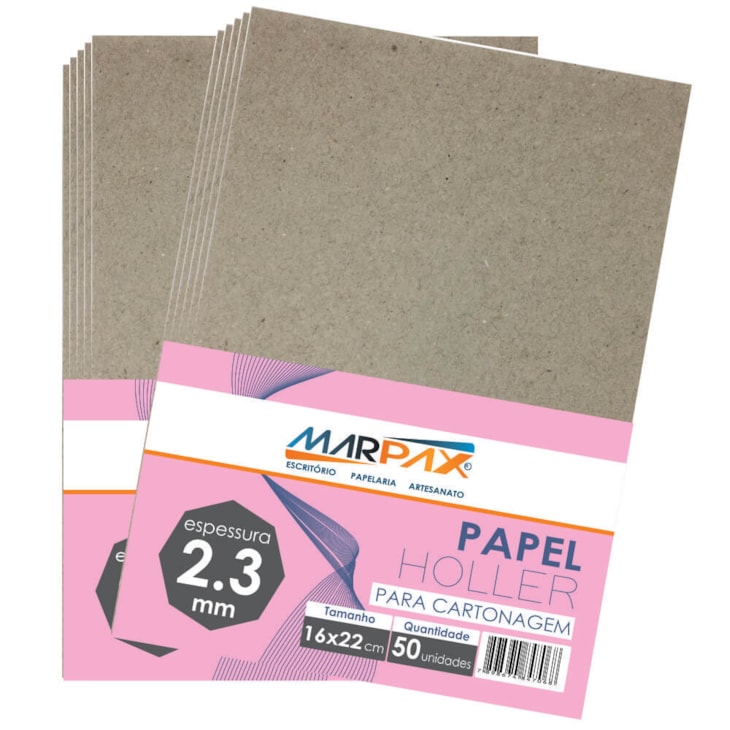 Papel Holler para cartonagem Marpax 2,3mm 16x22cm 50un
