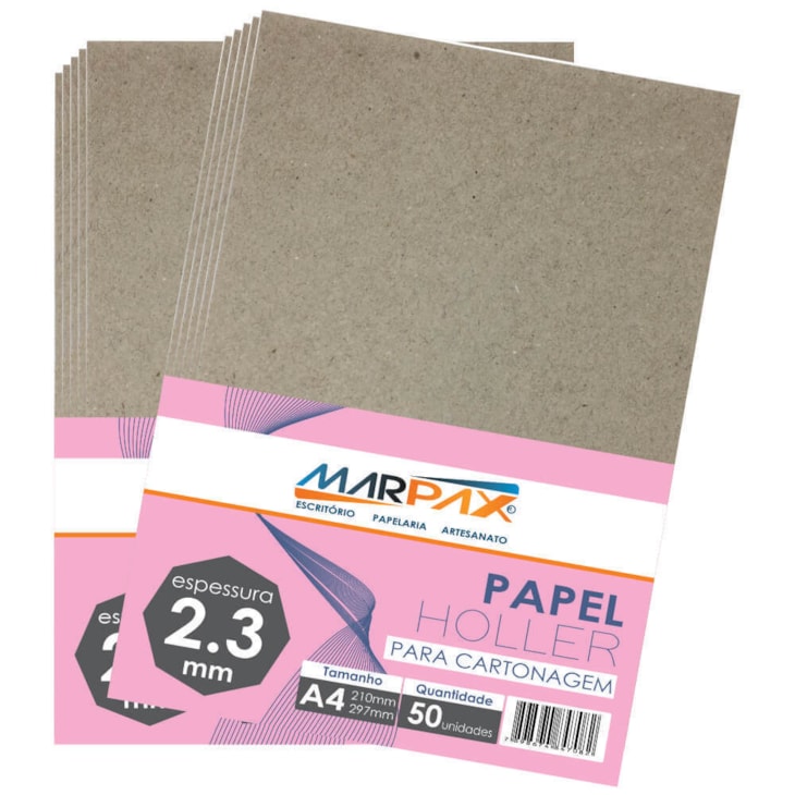 Papel Holler para cartonagem Marpax 2,3mm A4 210x297mm 50un