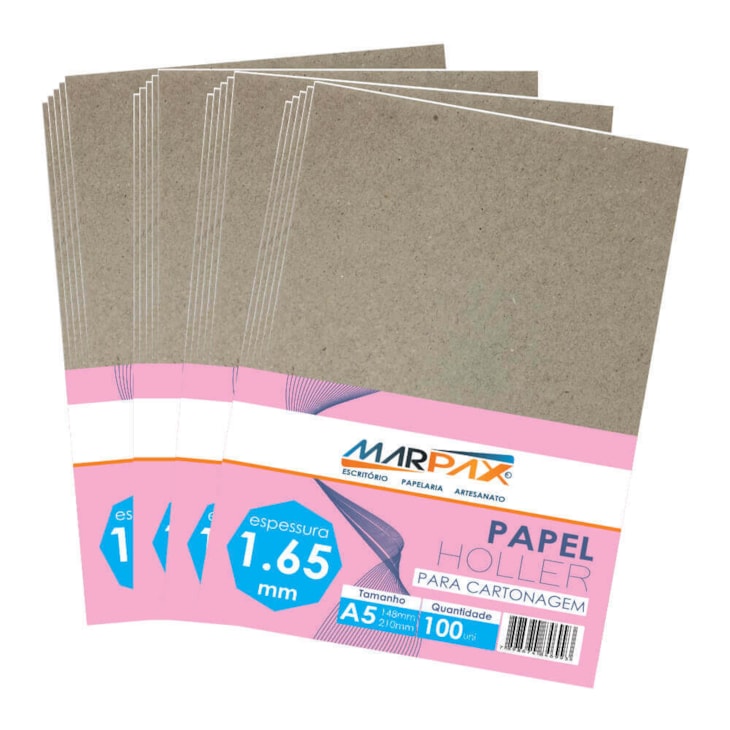 Papel Holler pra cartonagem Marpax 1,65mm A5 148x210mm 100un