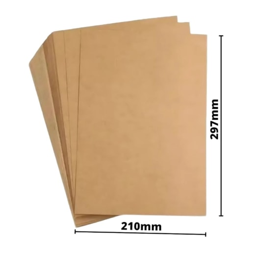 Papel Kraft A4 210x297mm 180g 100 fls Alta Qualidade Marpax
