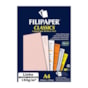 Papel Linho Salmão A4 210x297mm 180g/m² Filipaper 50 Folhas