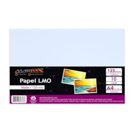 Papel LMO Matte 125 mic 210x297MM Marpax 10fls