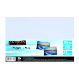 Papel LMO Matte 125 mic 297x420MM Marpax 100fls